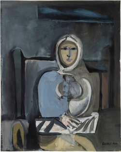 Porträt Astrid blau