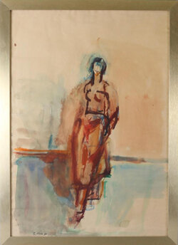 Mädchenbildnis stehend