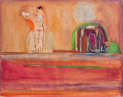 Frau, Pferd und Fohlen